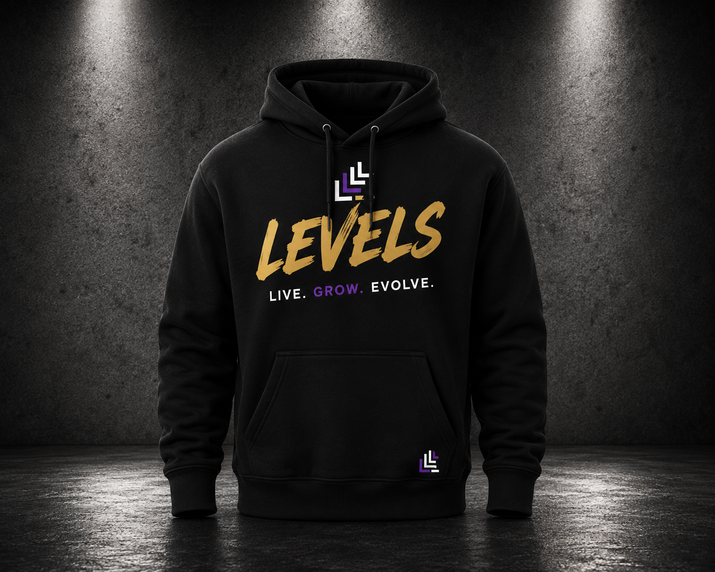 LEVELS Gold Script Hoodie