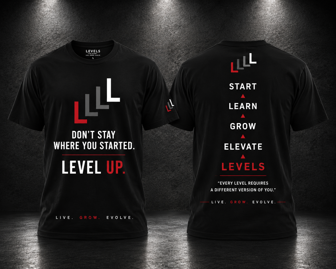 LEVELS “Level Up” Motivation T-Shirt